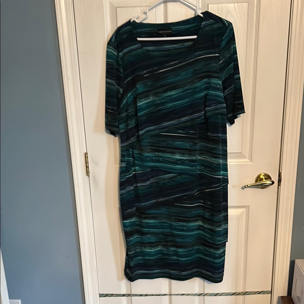 Green Striped Women Dress